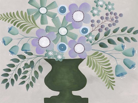 Framed Lavanda Floral I Print