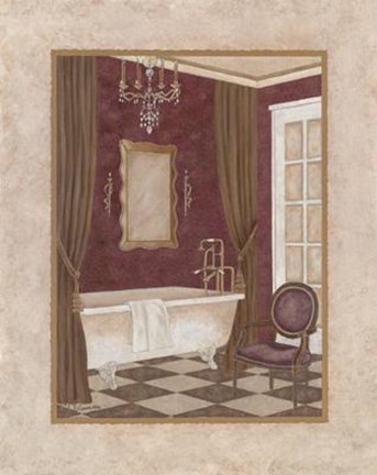 Framed Luxury Bath II Print