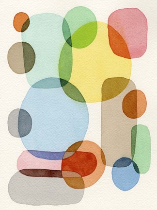 Framed Inked Orbs V Print