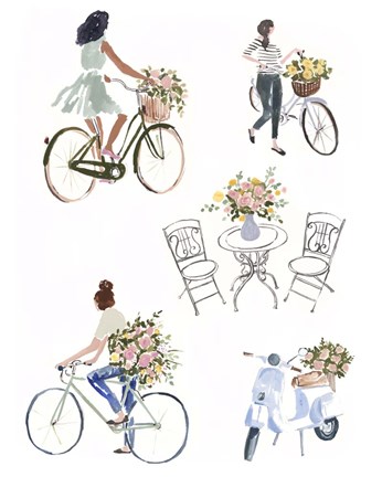 Framed Bring Home Flowers I Print