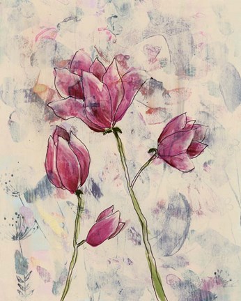 Framed Rosa Blume I Print
