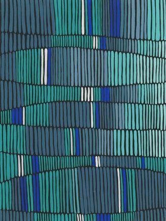 Framed Teal Tribal II Print