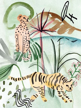 Framed Jungle of Life II Print