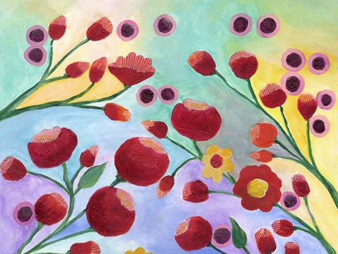 Framed Jambalaya Floral I Print