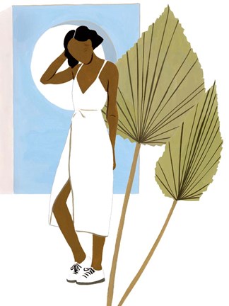 Framed Women in the Garden I Print