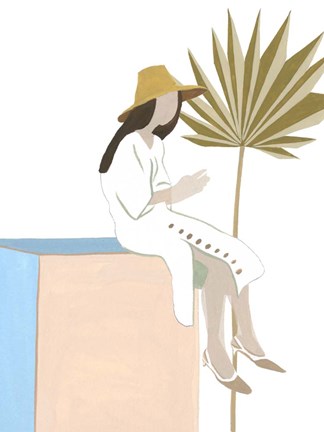 Framed Women in the Garden III Print