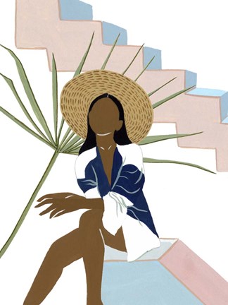 Framed Women in the Garden V Print