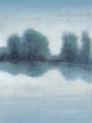 Framed Misty Blue Morning II Print