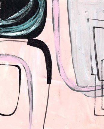 Framed Lumiere Rose IV Print