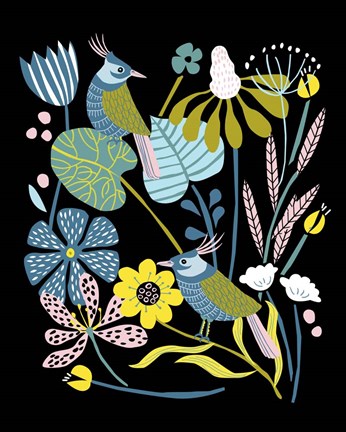 Framed Pleasure Garden I Print