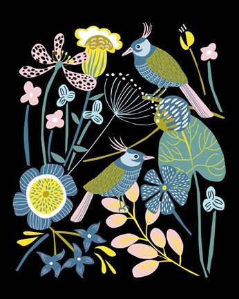 Framed Pleasure Garden II Print