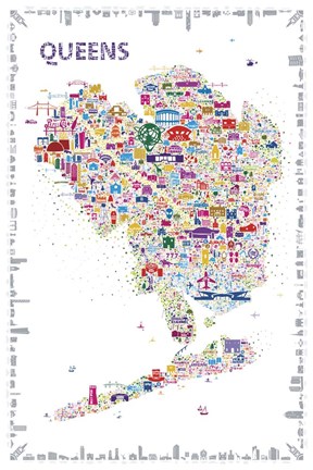 Framed New York Collection-Queens Print