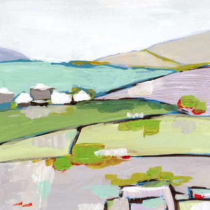 Framed Mountain Village II Print