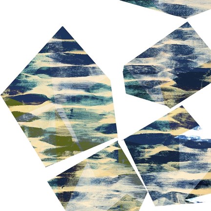 Framed Banding Shapes II Print