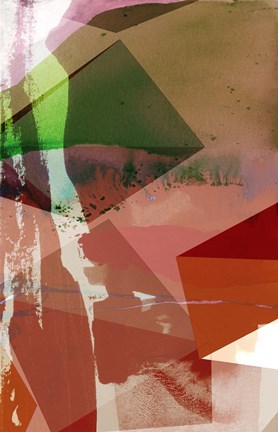 Framed Coral Shapes I Print