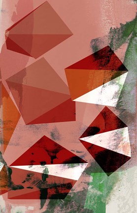 Framed Coral Shapes III Print