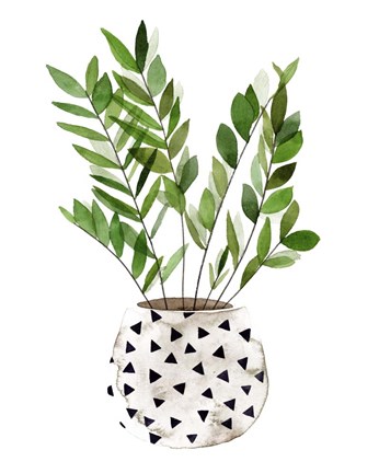 Framed Plant in a Pot III Print