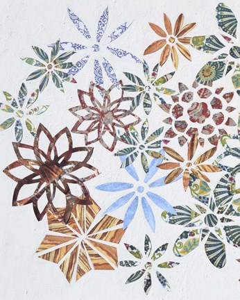 Framed Kaleidoscope Cut Outs I Print