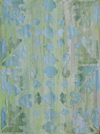 Framed Teal Morocco II Print