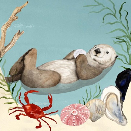 Framed Otter's Paradise I Print