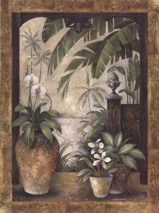 Framed Orchids in Paradise II Print