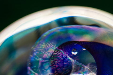 Framed Macro Of Colorful Glass 5 Print