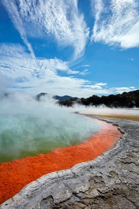 Framed Champagne Pool, Waiotapu Thermal Reserve, Near Rotorua, North Island, New Zealand Print