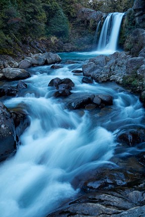 Framed Tawhai Falls, Whakapapanui Stream, Tongariro National Park, New Zealand Print