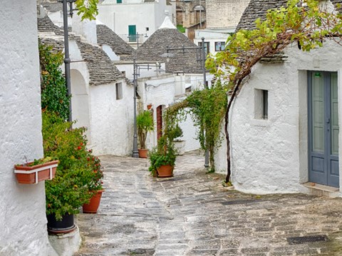 Framed Typical Trulli Houses In Alberobello Print