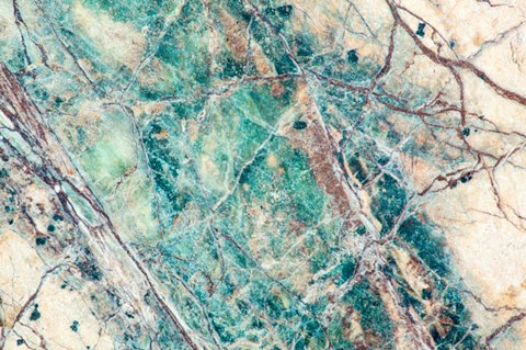 Framed California Detail Of Cut Slab Of Marble Rock Print