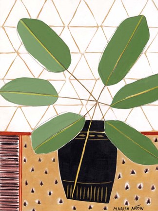 Framed Gold Tablecloth 4 Print