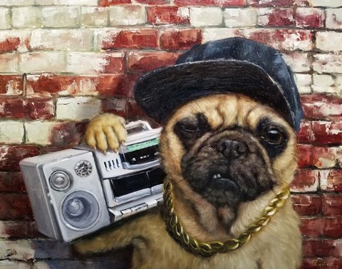 Framed Who Let The Dogs Out Print