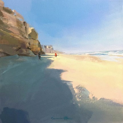 Framed Obidos Beach Print