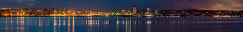 Framed Nanaimo Night Panorama Print