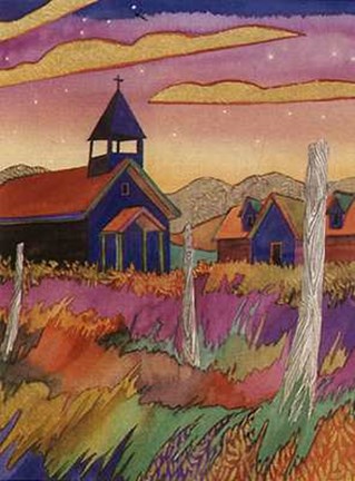 Framed Pale Dawn, el Valle Print