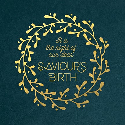 Framed Saviour&#39;s Birth Wreath Print