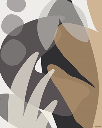 Framed Neutral Abstract I Print