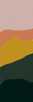 Framed Terracotta Mountains II Print