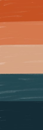 Framed Teal Orange Sunset I Print