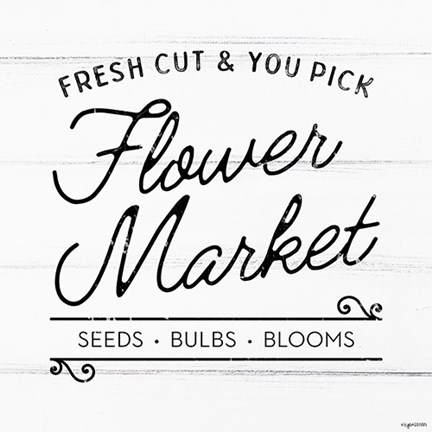 Framed Flower Market Print