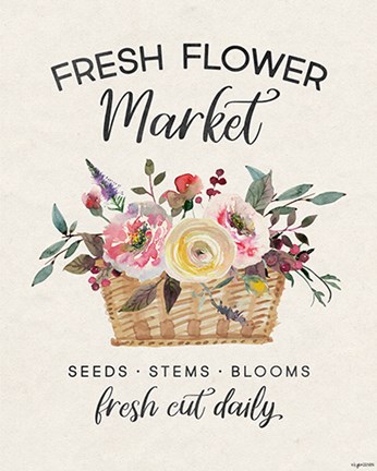 Framed Flower Market Print