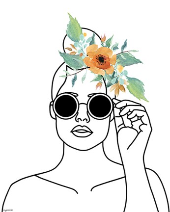 Framed Line Woman III Print