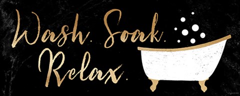 Framed Wash, Soak, Relax Print