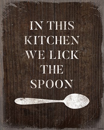 Framed Lick the Spoon Print