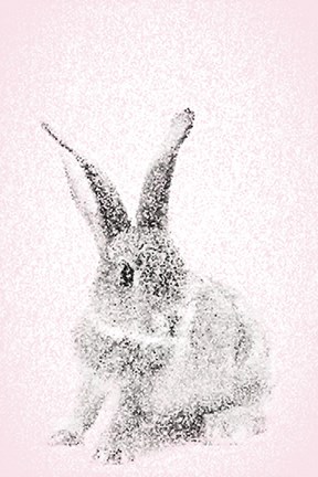 Framed Pink Bunny I Print