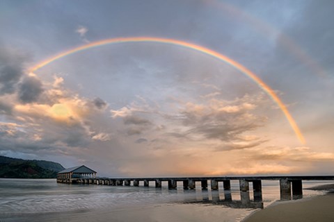 Framed Rainbow Pier Print