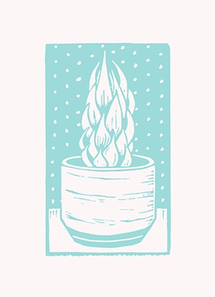 Framed Mint Succulent Print