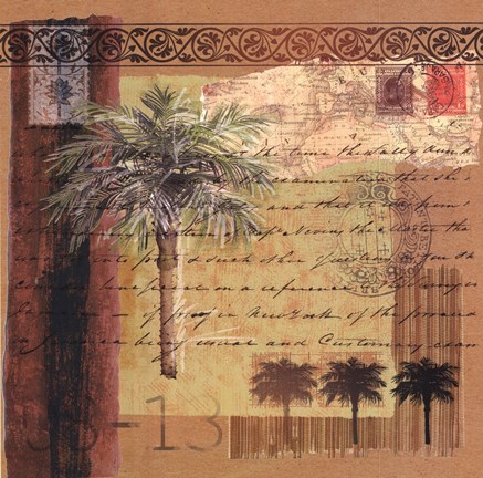 Framed Circa Palm I Print