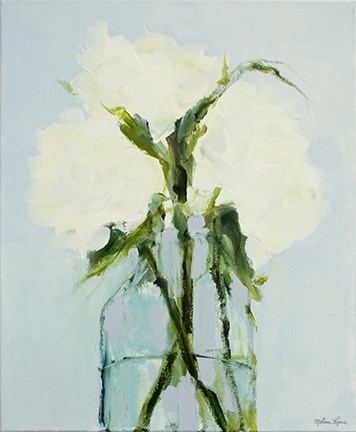 Framed Peonies in a Vase Print