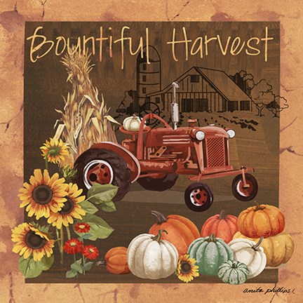Framed Bountiful Harvest V Print